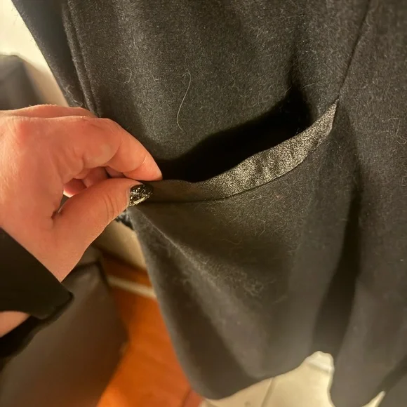 Stop Staring Black Coat with Faux Fur Trim - Picture 10 of 13